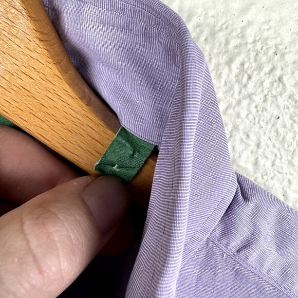 Sid Mashburn Shirt Size Large Purple Long Sleeve Button Down Casual - Picture 4 of 7